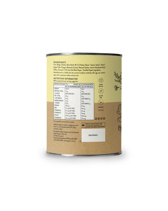 Nutra Organics Organic Chicken Bone Broth Turmeric 125g