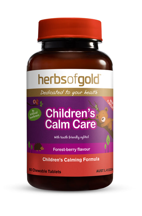 Herbs Of Gold Childrens Calm Care 60 Chewable Tablets