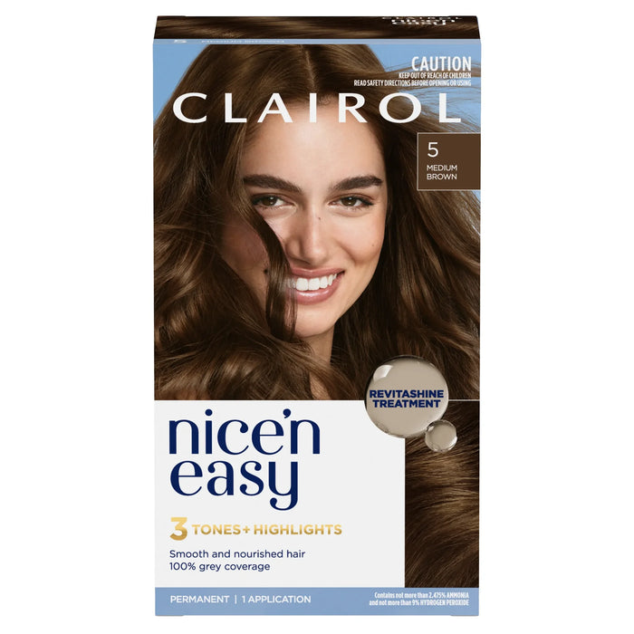 Clairol Nice N Easy 5 Natural Medium Brown.