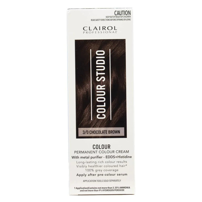 Clairol Professional Permanent Colour Cream Colour Studio 3/0 Chocolate Brown