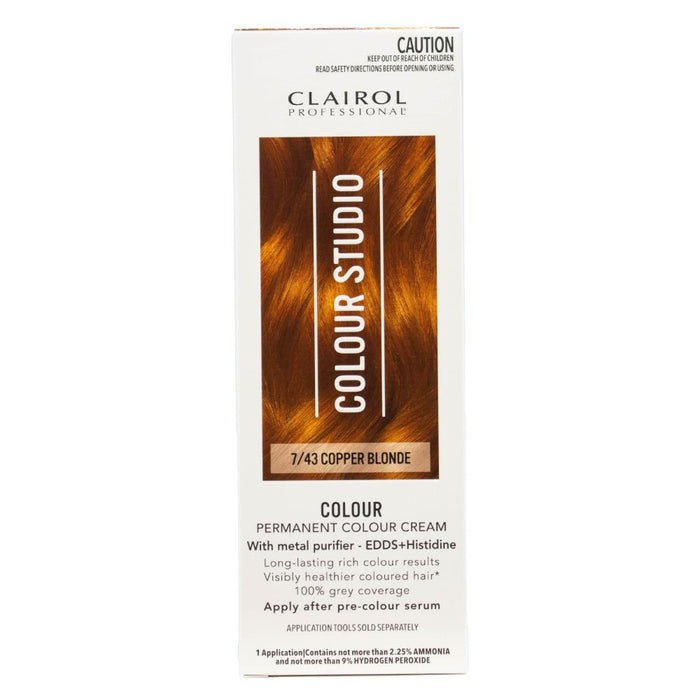 Clairol Professional Permanent Colour Cream Colour Studio 7/43 Copper Blonde