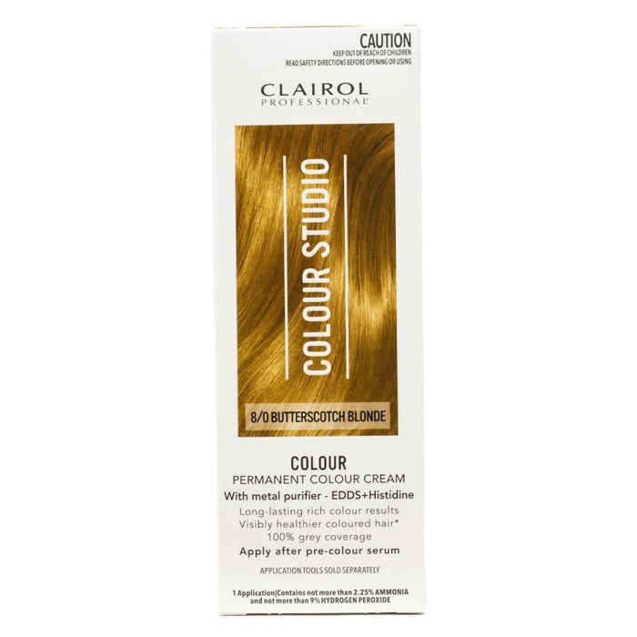 Clairol Professional Permanent Colour Cream Colour Studio 8/0 Butterscotch Blonde