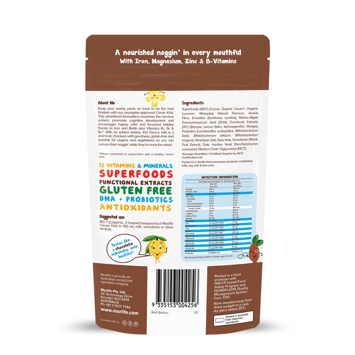 Morlife Clever Kidz Chocolate Drink 150g