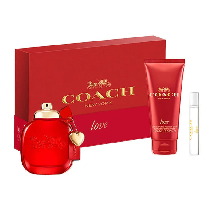 Coach New York Love 3 Piece Gift Set - 90ml + 7.5ml EDP 100ml Lotion