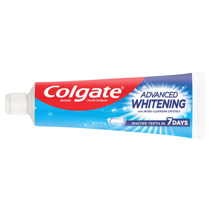 Colgate Advanced Whitening Toothpaste, 115g, with Micro-Cleansing Crystals
