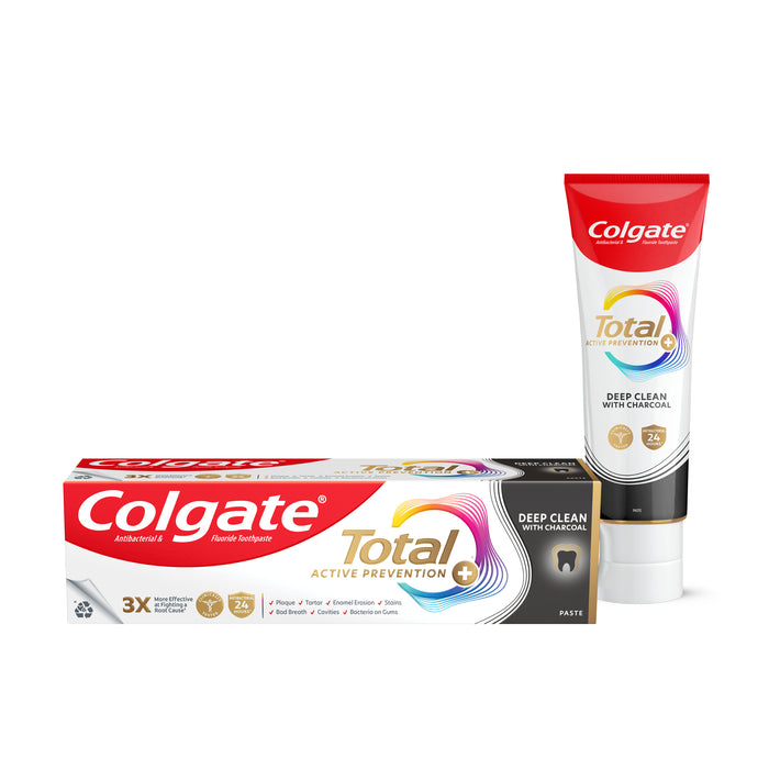 Colgate Total Active Prevention Toothpaste Deep Clean with Charcoal 115g