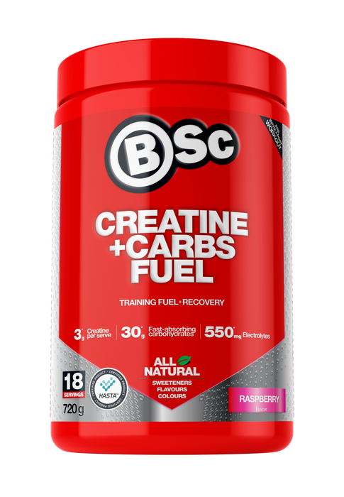 BSc Creatine Carbs Fuel 720g Raspberry