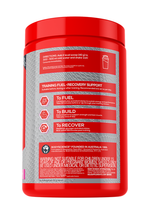 BSc Creatine Carbs Fuel 720g Raspberry