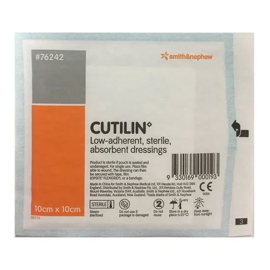 Cutilin Low Adherent Wound Pad 10cm x 10cm Single