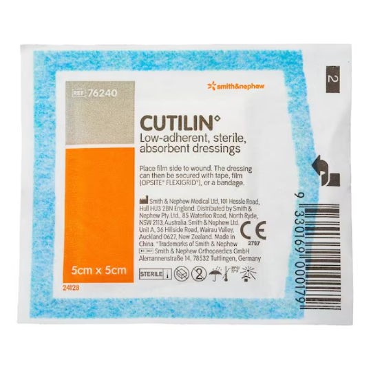 Cutilin Low Adherent Wound Pad 5cm x 5cm Single