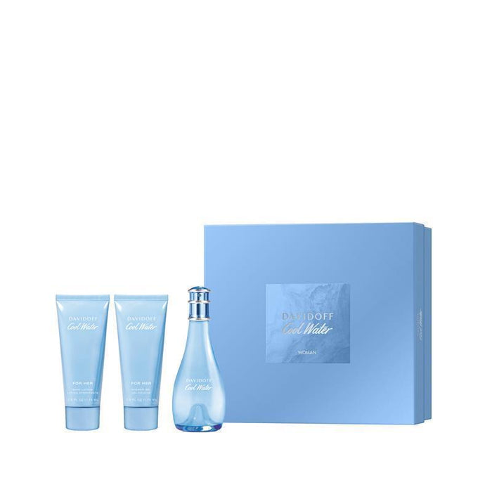 Davidoff Cool Water For Women 3 Peice Gift Set EDT 100ml.