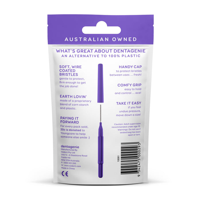 Dentagenie Interdental Brush Size 1 Purple 12Pk