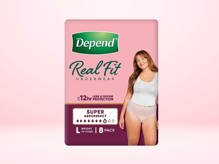 Depend Real Fit Super underwear for Women Large 8 Pack