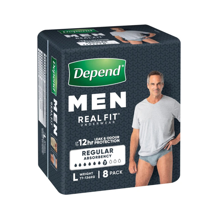 Depend Realfit Underwear For Men Large 8 Pack
