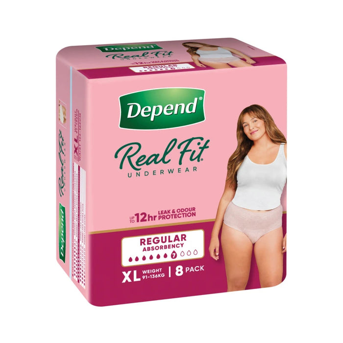 Depend Realfit Underwear For Women Extra Large 8 Pack