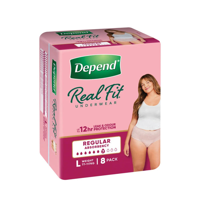 Depend Realfit Underwear For Women Large 8 Pack