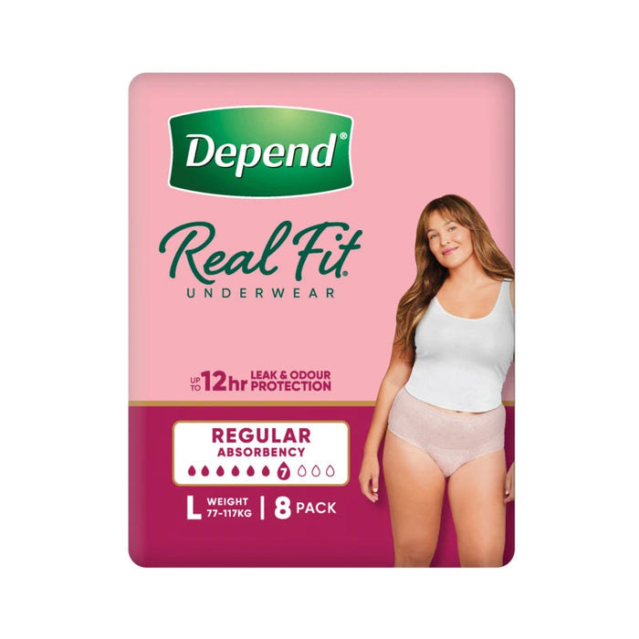 Depend Realfit Underwear For Women Large 8 Pack