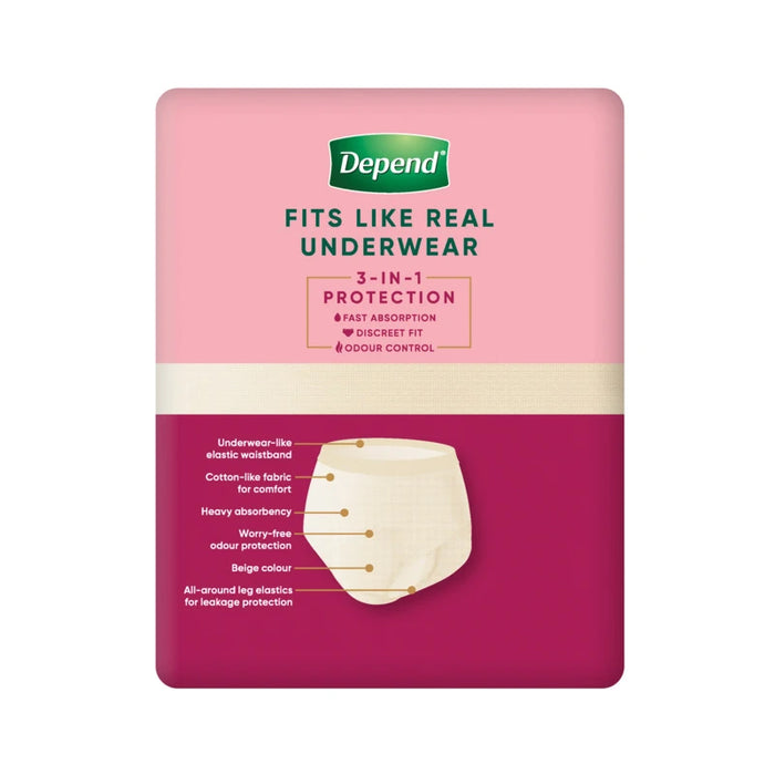 Depend Realfit Underwear For Women Large 8 Pack