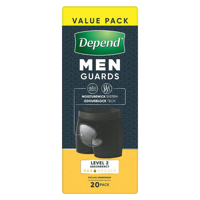 Depend for Men Guards Level 2 20 Bulk Pack