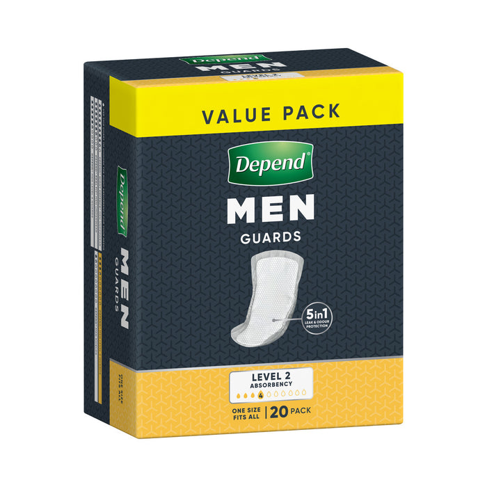 Depend for Men Guards Level 2 20 Bulk Pack