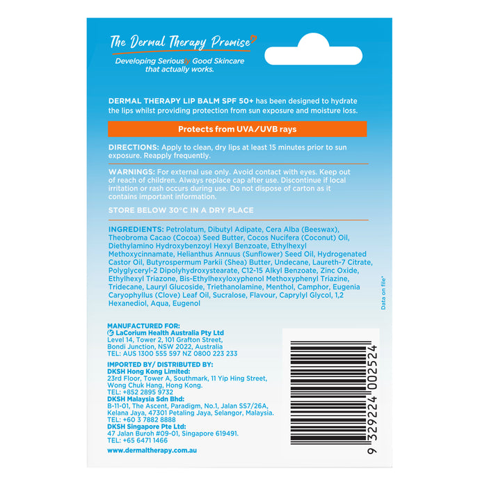 Dermal Therapy Lip Balm SPF 50+ 10g