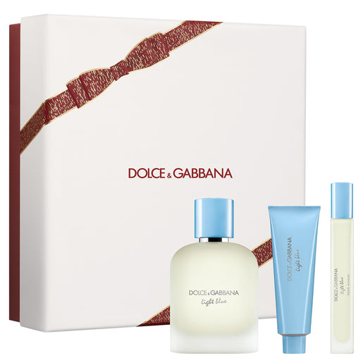 Dolce & Gabbana Light Blue 3 Piece EDT Gift Set 100ml EDT+ 50ml Shower Gel+ 10ml Travel EDT.