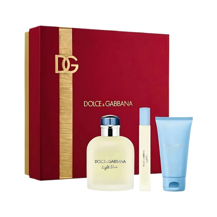 Dolce & Gabbana Light Blue Pour Homme 3 Piece 125ml Eau de Toilette