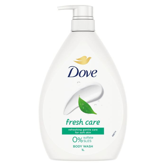 Dove  Body Wash Gentle Cleansing for Soft Skin Fresh Care Shower Gel with 0% Sulfate SLES 1L
