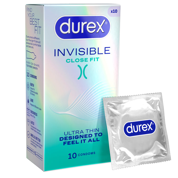 Durex Invisable Close Fit Condom 10pk