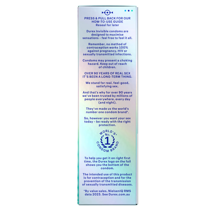 Durex Invisable Close Fit Condom 10pk