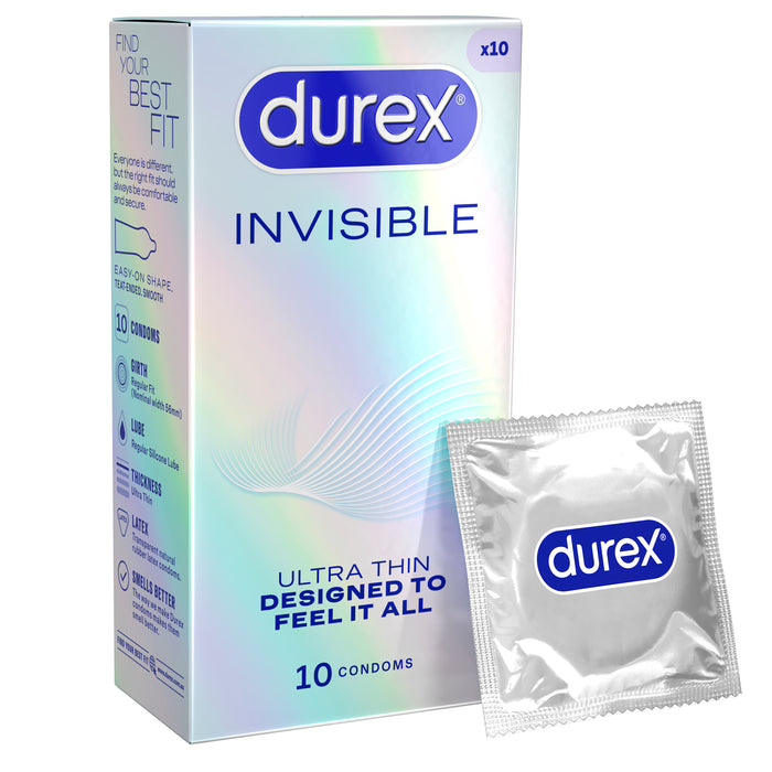 Durex Invisible Regular Fit Condoms 10 Pack