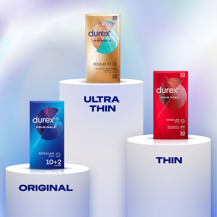 Durex Invisible Regular Fit Condoms 10 Pack