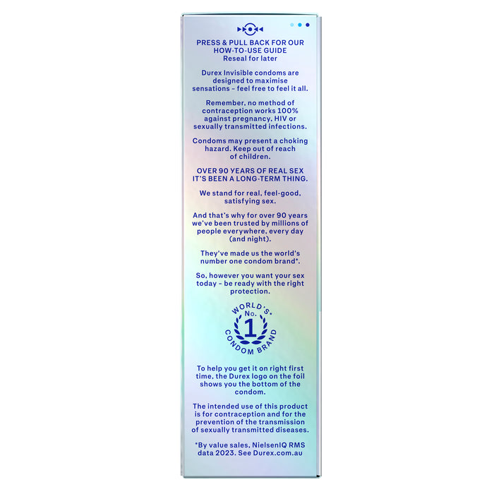 Durex Invisible Regular Fit Condoms 10 Pack