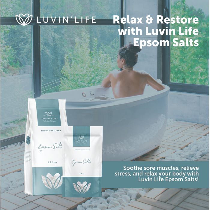 Luvin Life Epsom Salts Magnesium Sulphate USP 1.25kg.