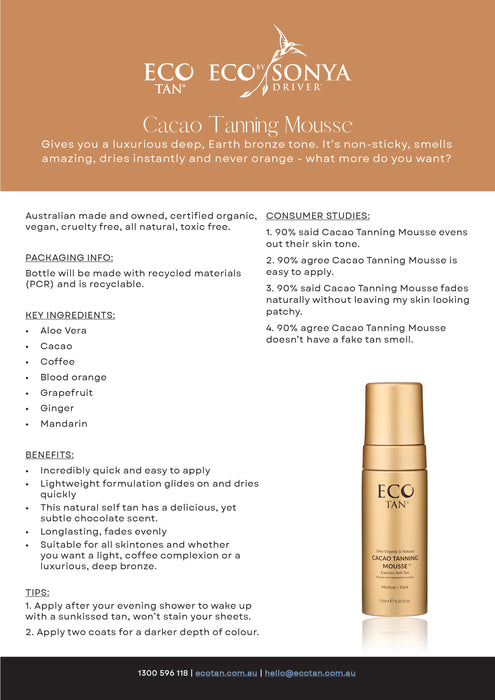 Eco Tan Cacao Firming Mousse 125ml