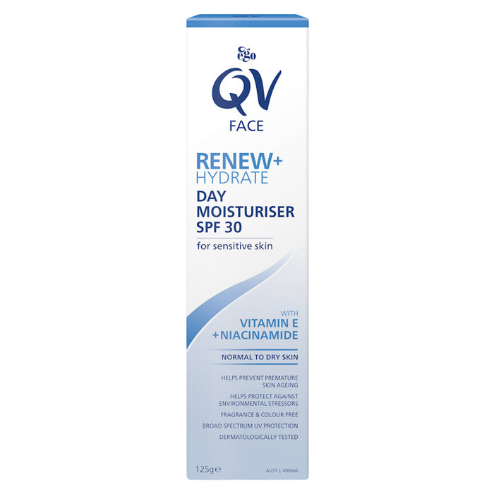 Ego QV Face Renew + Hydrate Day Moisturiser SPF30 125g