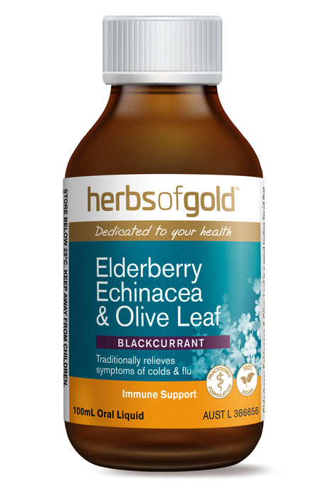 Herbs Of Gold Elderberry Echinacea & Olive Leaf 100ml