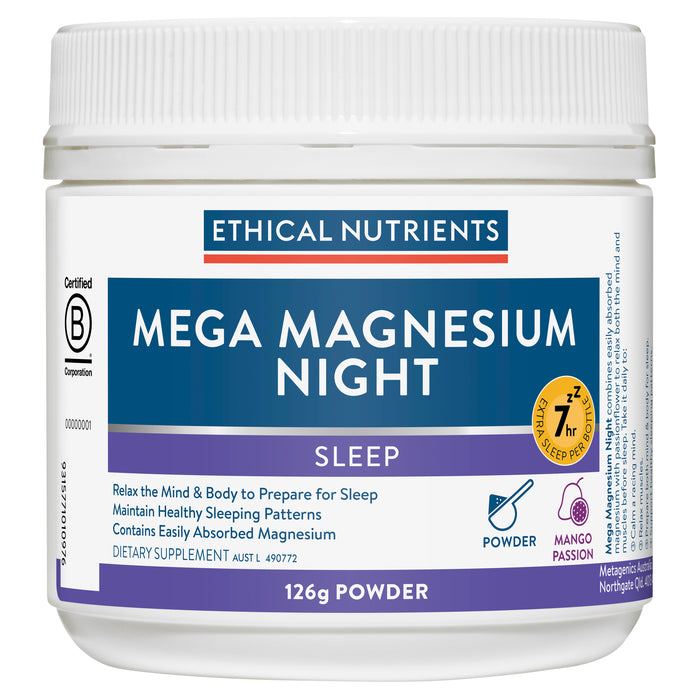 Ethical Nutrients Mega Magnesium Night Powder 126g