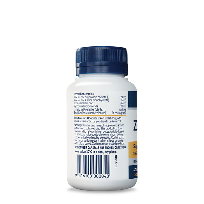 Faulding Zinc Support 60 Tablets.