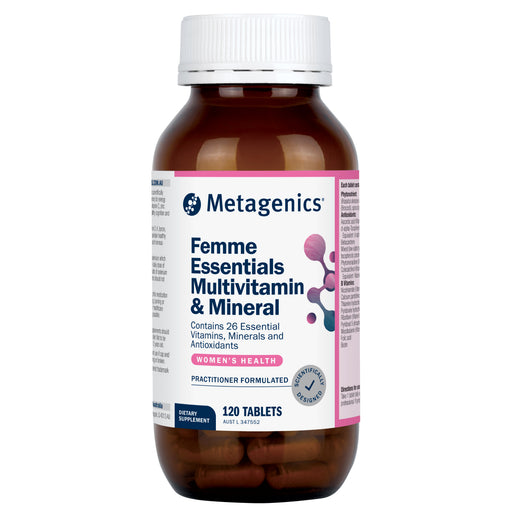 Metagenics Femme Essentials Multivitamin & Mineral 120 Tablets.