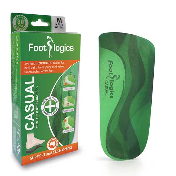 Foot Logics Casual 3/4 Length Orthotic Insoles Medium