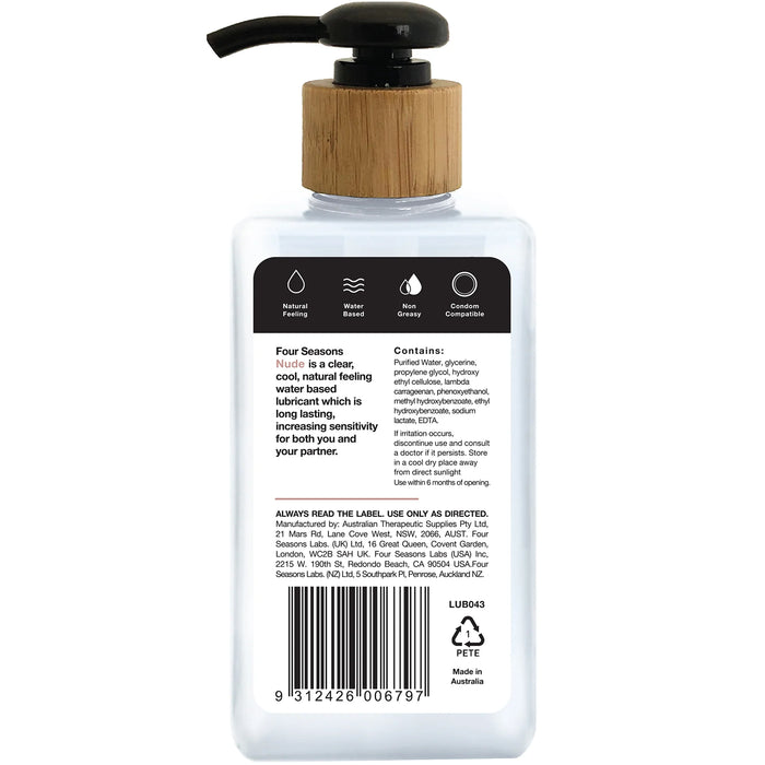 Four Seasons Nude Water Based Lubricant 200ML
