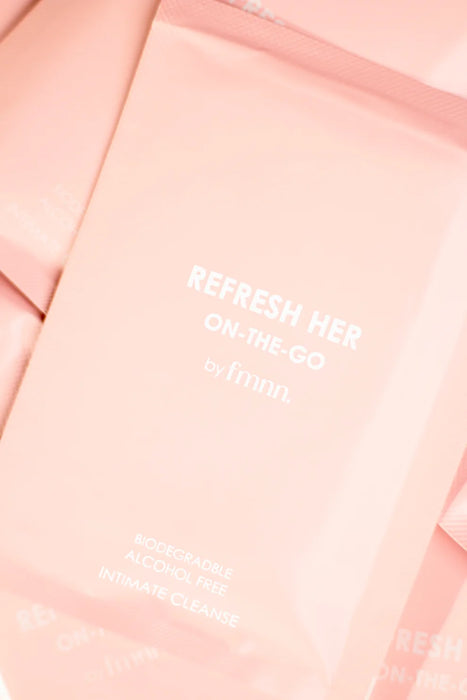 Fmnn Refresh Her On The Go Initmate Wipes Peach 20pk.
