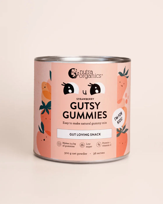 Nutra Organics Kids Gutsy Gummies Powder Strawberry 300g