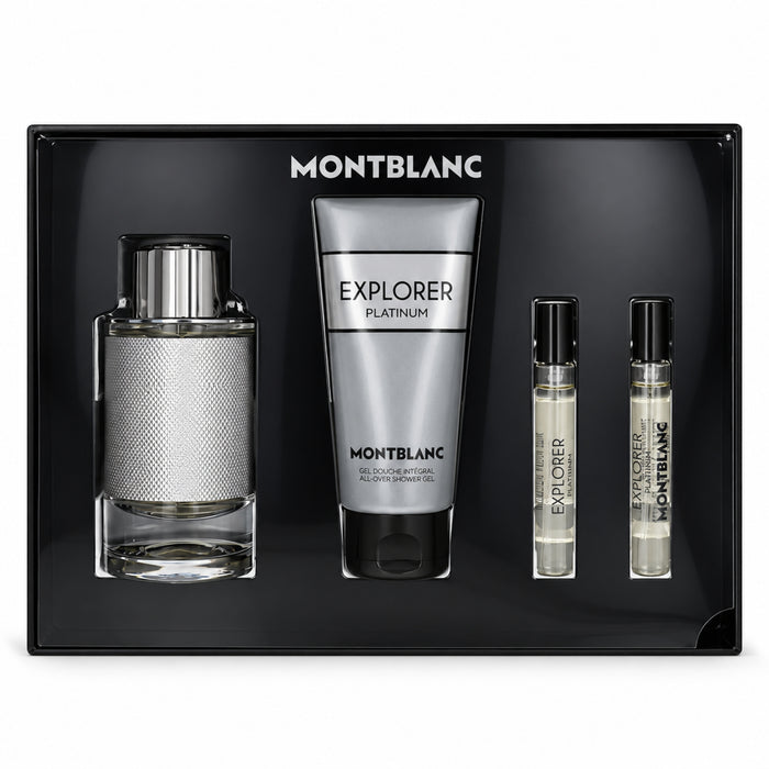 Mont Blanc Explorer Platinum 4 Piece EDP Gift Set.
