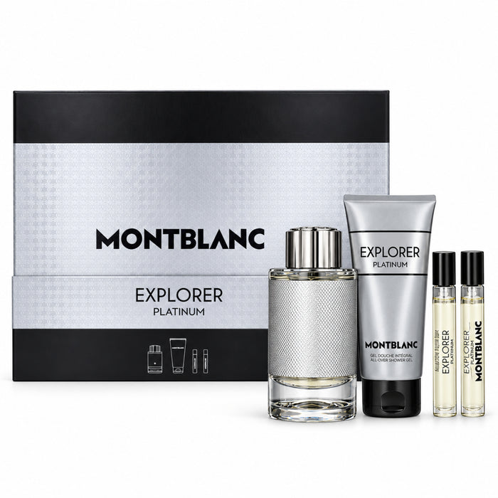 Mont Blanc Explorer Platinum 4 Piece EDP Gift Set.