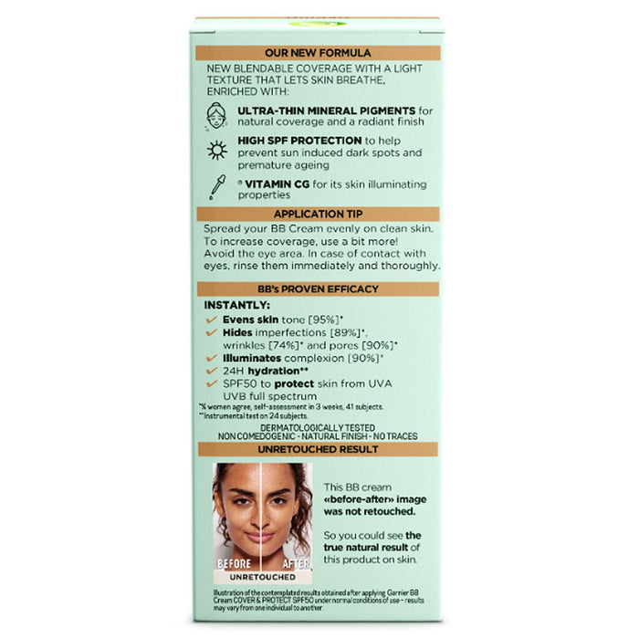 Garnier BB Cream All-In-One Perfector Even Tone Shade Medium SPF 50 50mL