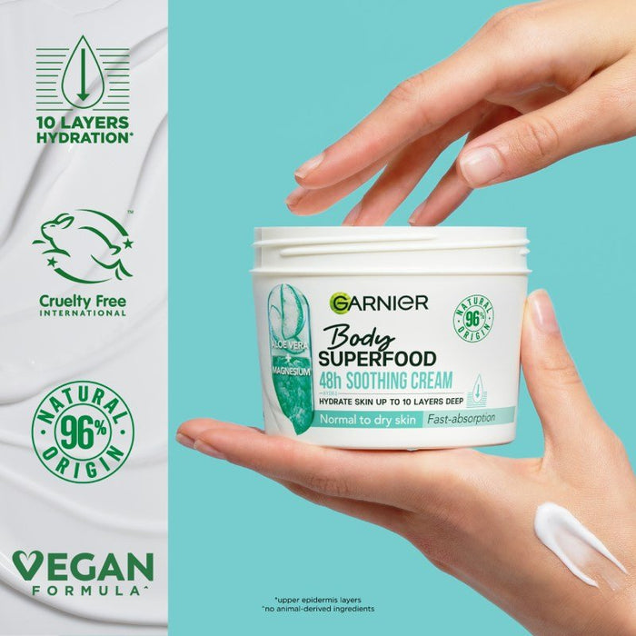 Garnier Body Superfood Aloe Vera & Magnesium Nourishing Cream 380ml.