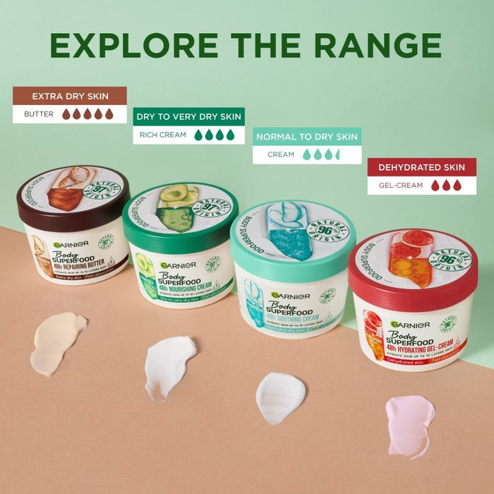 Garnier Body Superfood Cocoa & Ceramide 48 Hour Repairing Butter 380ml.