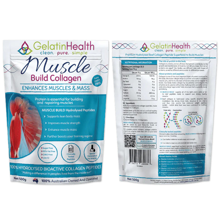 Gelatin Health Muscle Build Collagen 500g